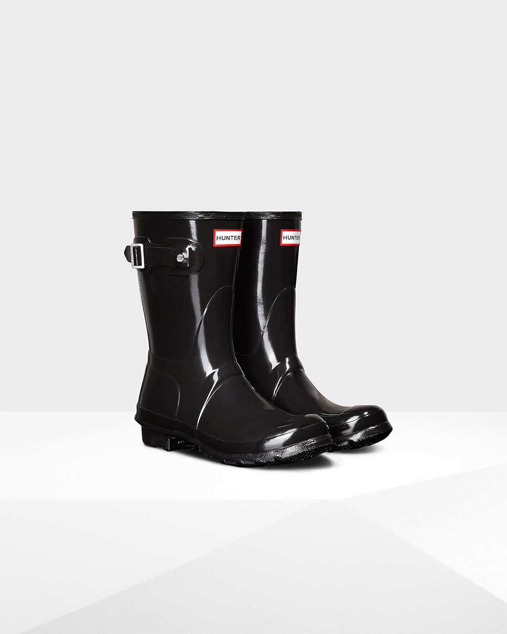 Women Hunter Original Gloss | Short Rain Boots Black | NZ-72690-DEAQ